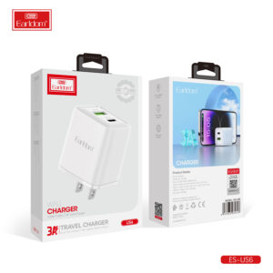USB + Type-C Fast Wall Charger | Dual Port 3A (15W, QC3.0)