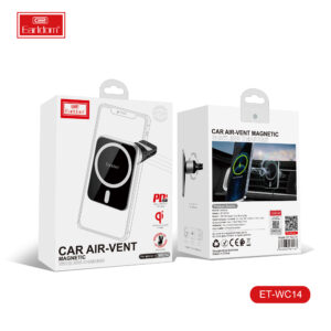 Wireless Charger Car Mount (PD 15W, 360° Magnetic Hold)