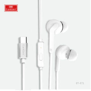 Earldom Half In-Ear Earphones USB-C | Wired Headset with Mic