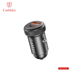 30W Dual Port Car Charger-ES-CC41-with USB-C & USB-A
