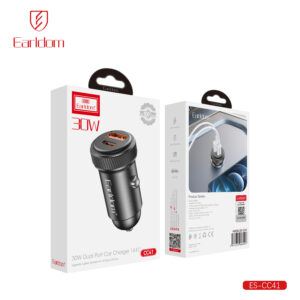 30W Dual Port Car Charger-ES-CC41-with USB-C & USB-A