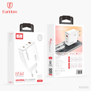 65W Multi‑Port Wall Charger PD Fast Charging with USB‑C, Lightning
