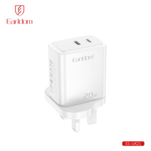 Dual-Port USB Fast Charger (18W Max) | UK Plug Wall Adapter